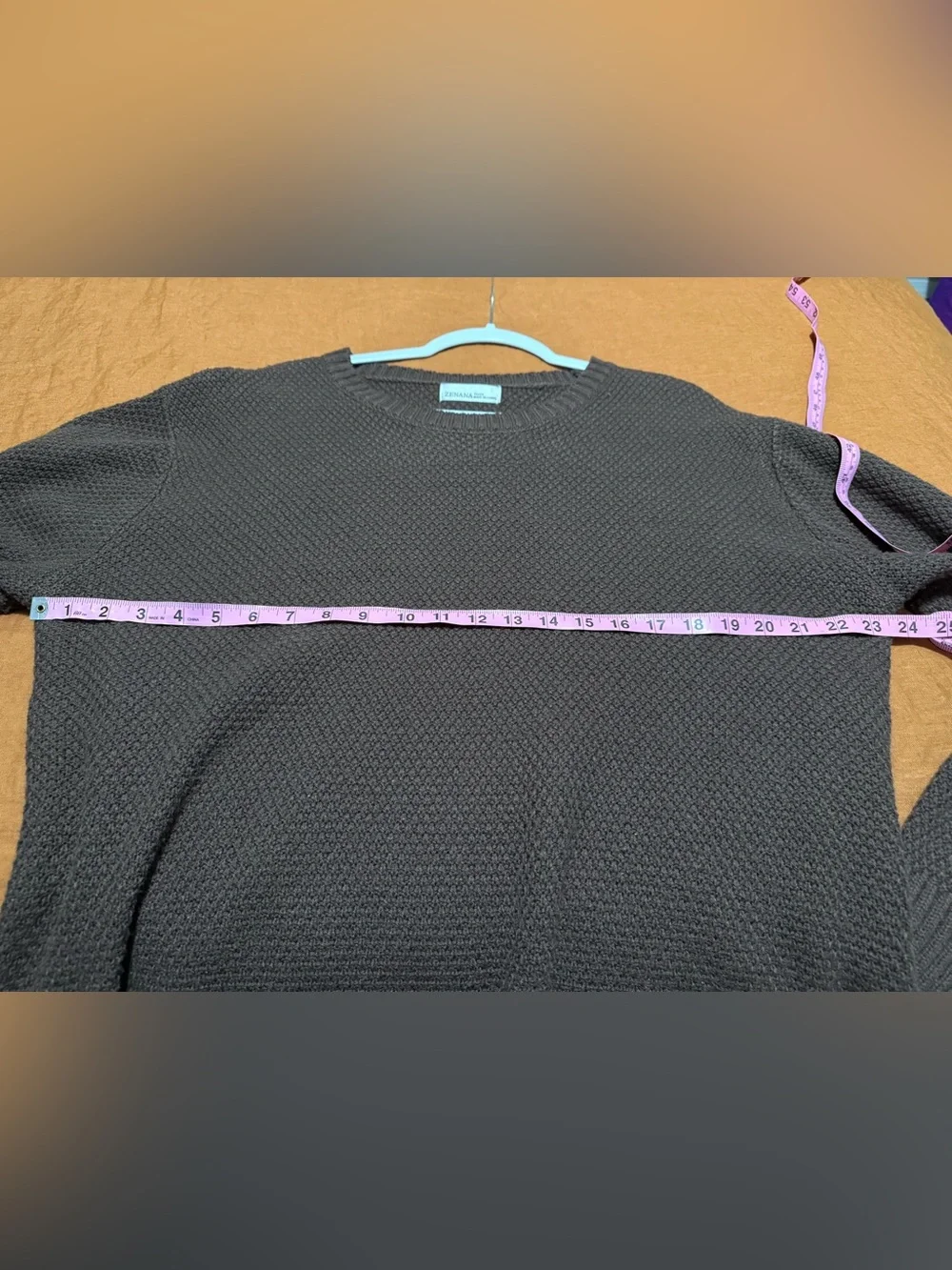 Zenana Chocolate Brown Crewneck Sweater - 1X/2x - Picture 16 of 16